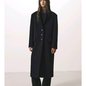 으음키임 울 캐시미어 카라 배색 롱코트