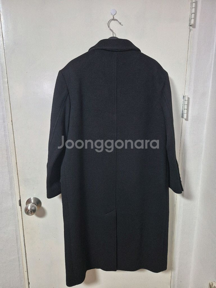 으음키임 울 캐시미어 카라 배색 롱코트--2