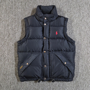 폴로 랄프로렌 블랙 레드 포니 다운 베스트 패딩조끼