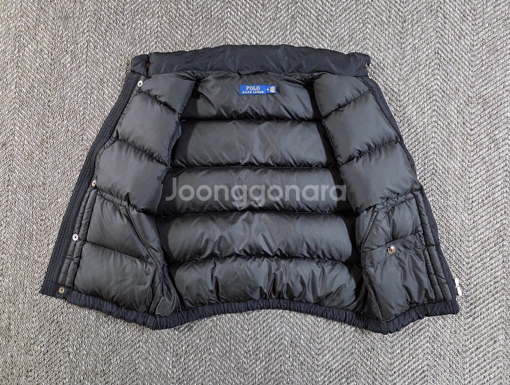 폴로 랄프로렌 블랙 레드 포니 다운 베스트 패딩조끼--3