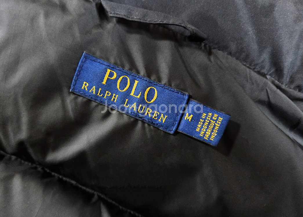 폴로 랄프로렌 블랙 레드 포니 다운 베스트 패딩조끼--4