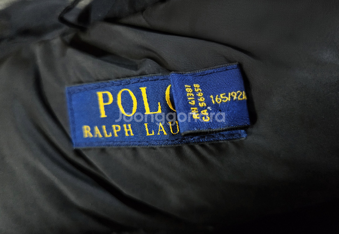 폴로 랄프로렌 블랙 레드 포니 다운 베스트 패딩조끼--5