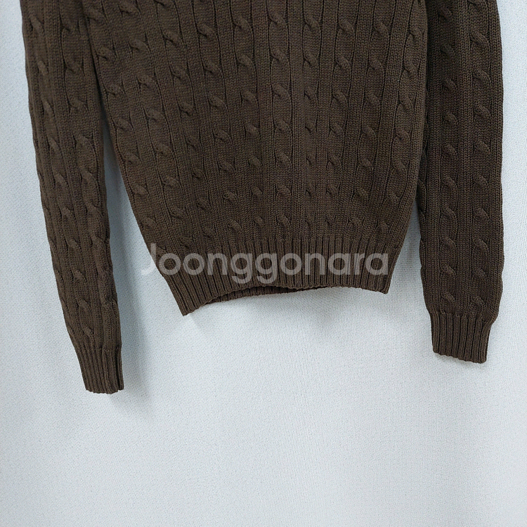 폴로랄프로렌 브이넥 케이블니트--3