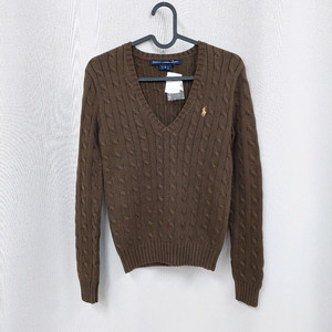 폴로랄프로렌 브이넥 케이블니트