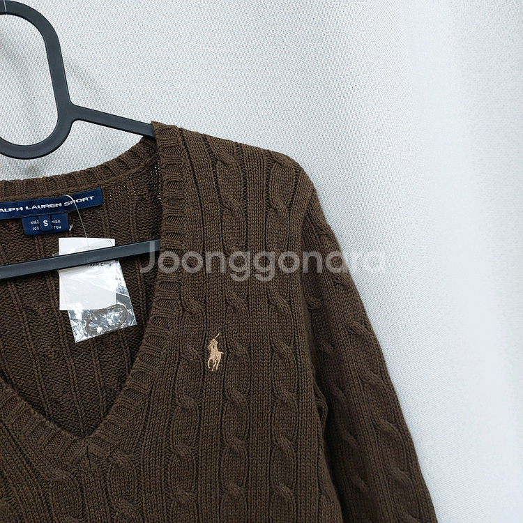 폴로랄프로렌 브이넥 케이블니트--2