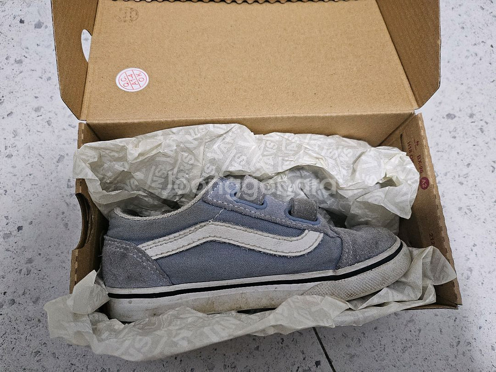 반스 키즈 올드스쿨 벨크로 160 더스티블루--2