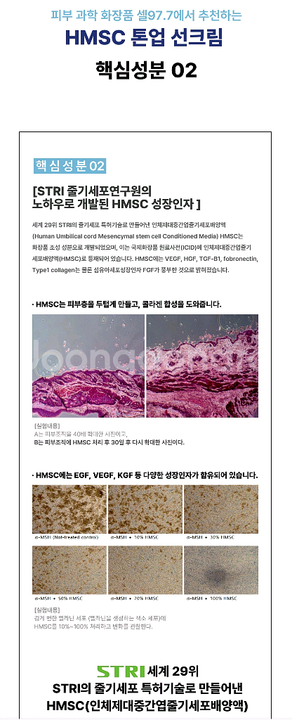 (무료배송) 인체줄기세포배양액 톤업선크림--7