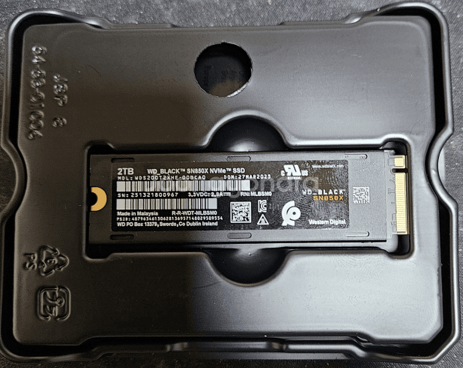 WD BLACK SN850X NVMe SSD 2TB 히트싱크 -미사용--1