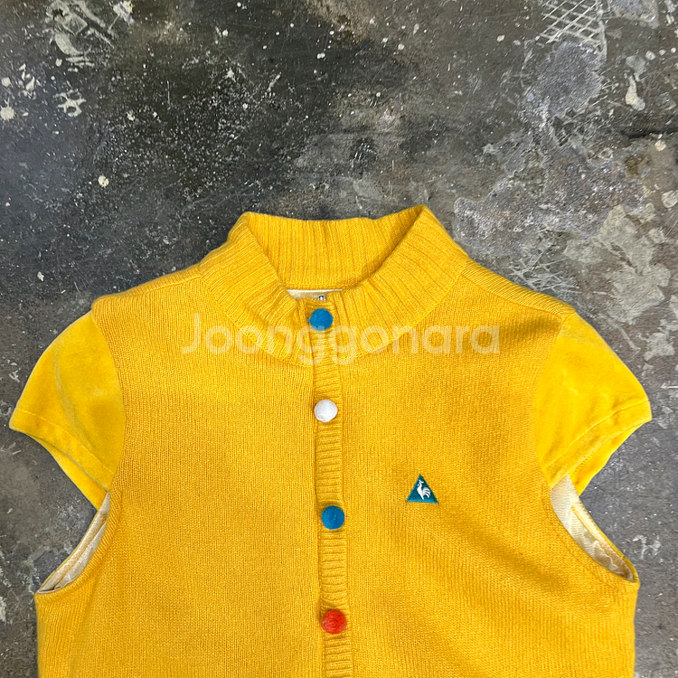 XS) 르꼬끄 골프 방풍 니트 집업 조끼 베스트 여성 골프웨어 골프 의류--1