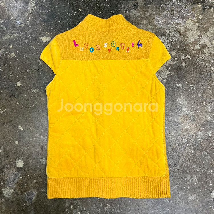 XS) 르꼬끄 골프 방풍 니트 집업 조끼 베스트 여성 골프웨어 골프 의류--4