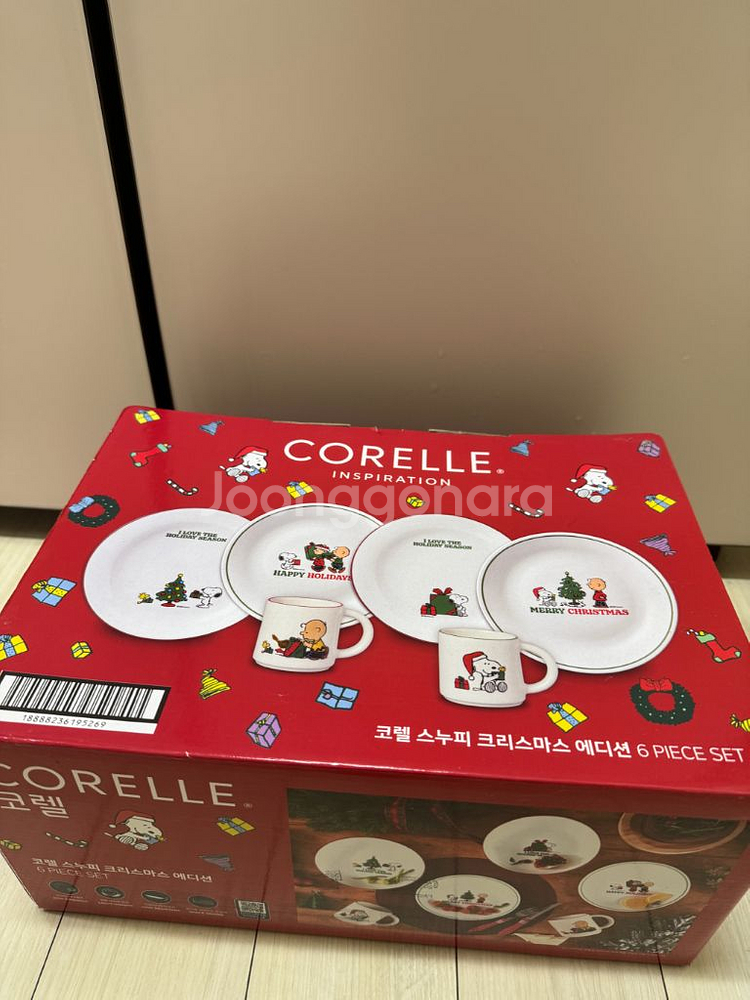 코렐 스누피 크리스마스 6피스 세트--0
