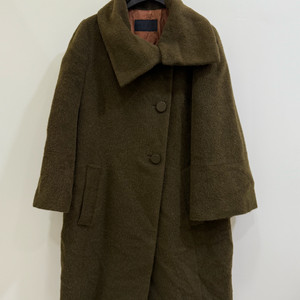 한섬 마인 모직 카키 코트 정품