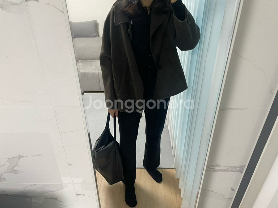 리스트 카키색 코트--2