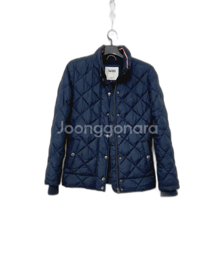 TOMMY HILFIGER 타미 힐피거 여성 아가일엠보싱 패딩--0