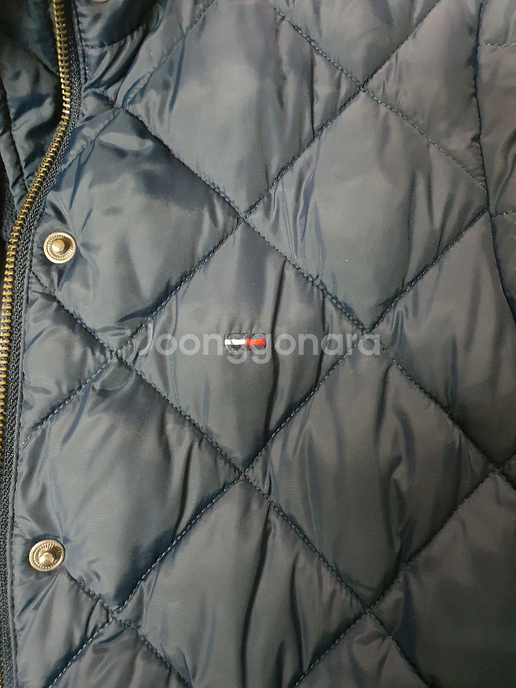 TOMMY HILFIGER 타미 힐피거 여성 아가일엠보싱 패딩--1