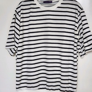 스트라이프 반팔 티셔츠 얇은 니트