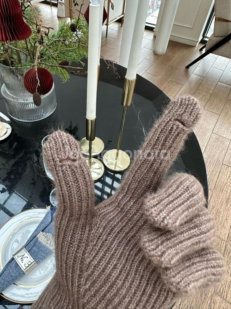 셀린느 울 장갑 새상품--4