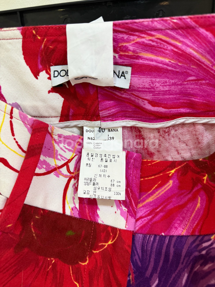 돌체앤가바나 플라워 팬츠 정품--3