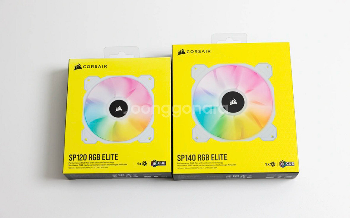 커세어 iCUE SP120, SP140 RGB ELITE 화이트 쿨러--0