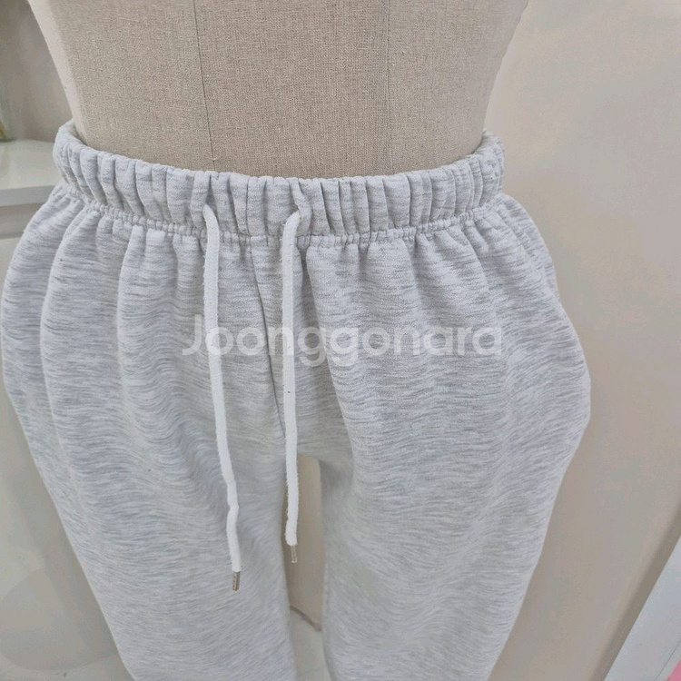 기모 밴딩 조거 팬츠 (백염)--3