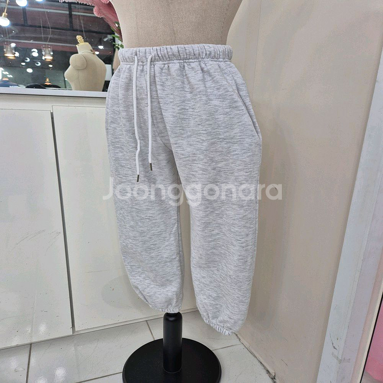 기모 밴딩 조거 팬츠 (백염)--2