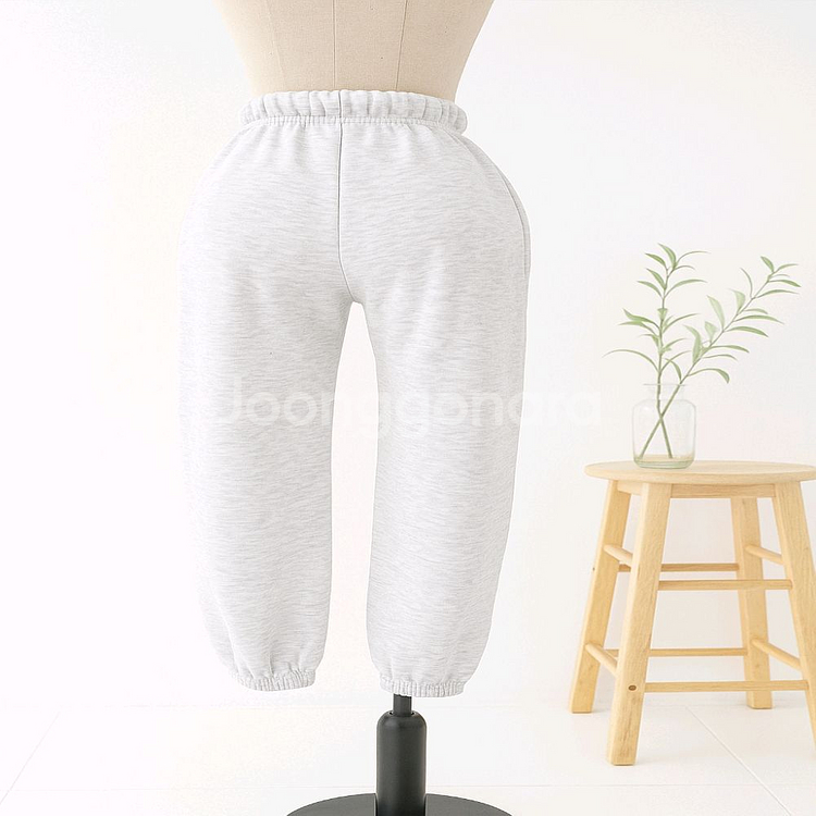 기모 밴딩 조거 팬츠 (백염)--9