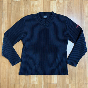 폴로 진스 남성 브이넥 니트 블랙 XL