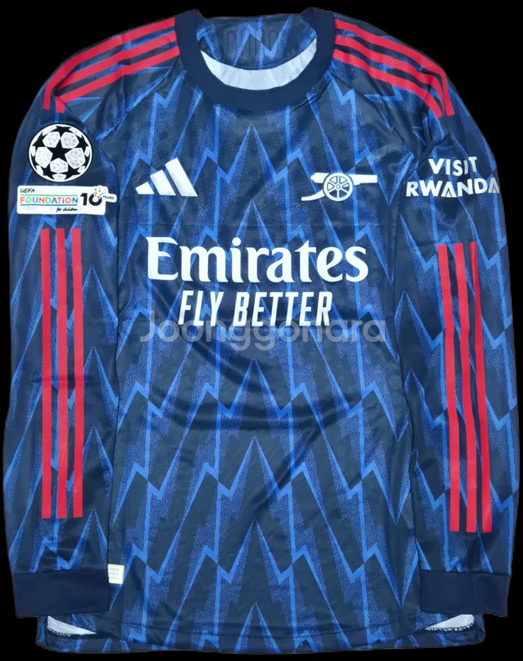 25 26 아스날 어웨이 사카 긴팔 유니폼 L 어센틱--1