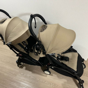 요요2 쌍둥이(커넥트) 유모차(블랙 컬러팩 등 풀옵션)