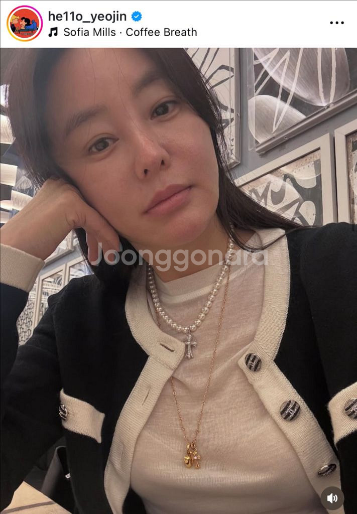 11am 크롬 진주목걸이 새제품 핵진주 임여진--0