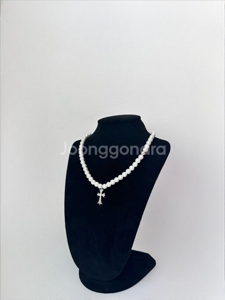 11am 크롬 진주목걸이 새제품 핵진주 임여진--3