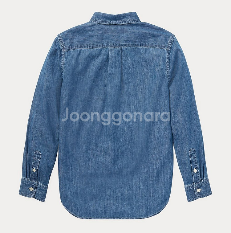 폴로 보이 코튼 샴브레이 셔츠 팝니다.--1