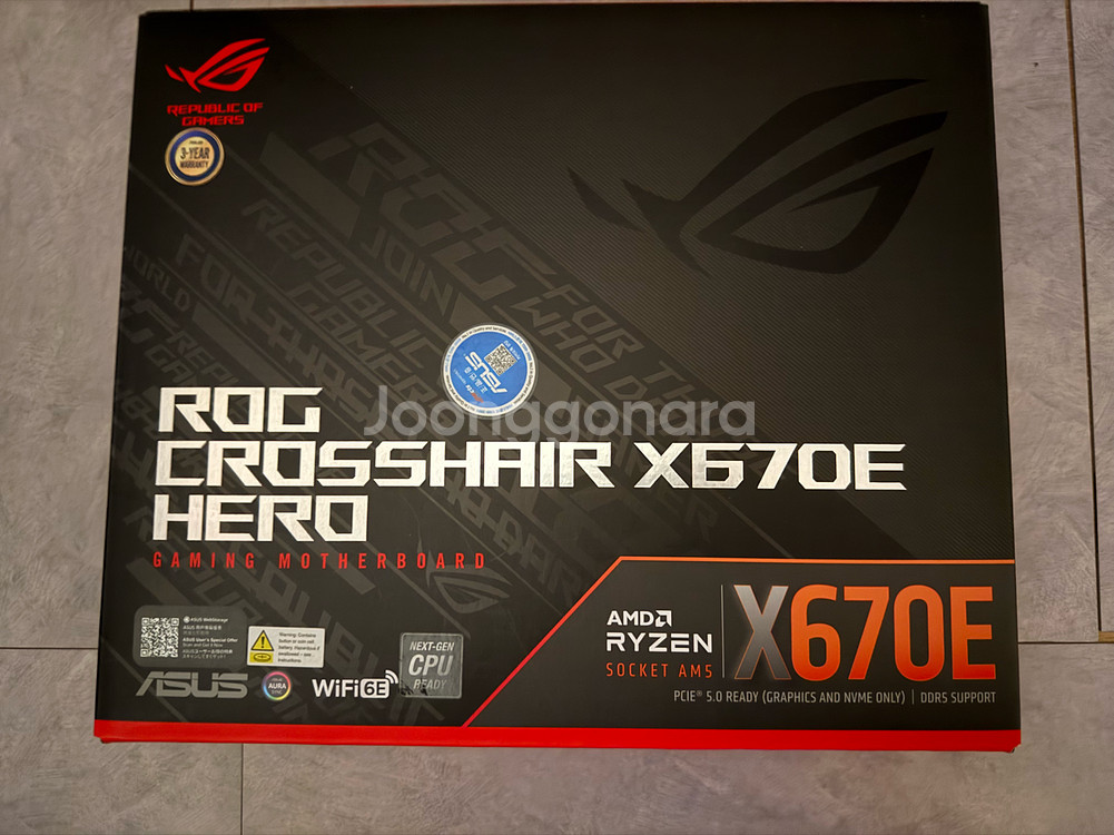 라이젠 7800X3D + x670e hero 보드 판매합니다.--4