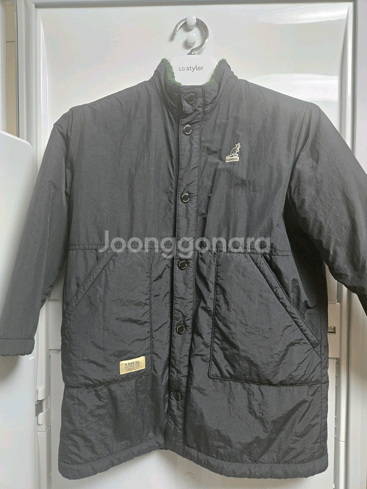 캉골 키즈 롱 리퍼서블 쉬어링 파카 120--0