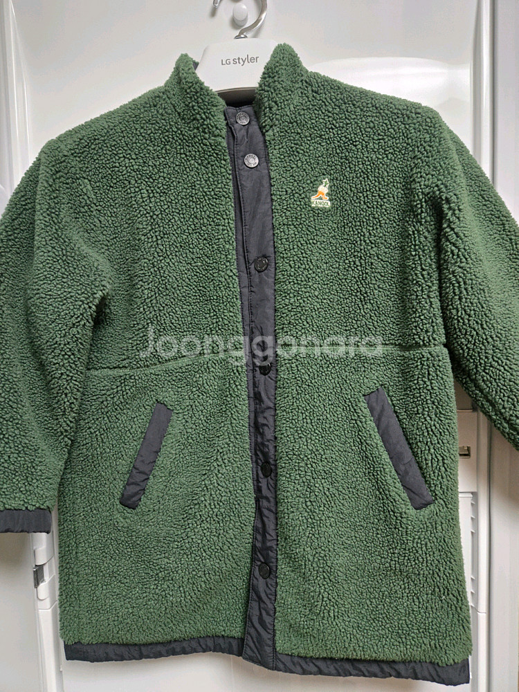 캉골 키즈 롱 리퍼서블 쉬어링 파카 120--1