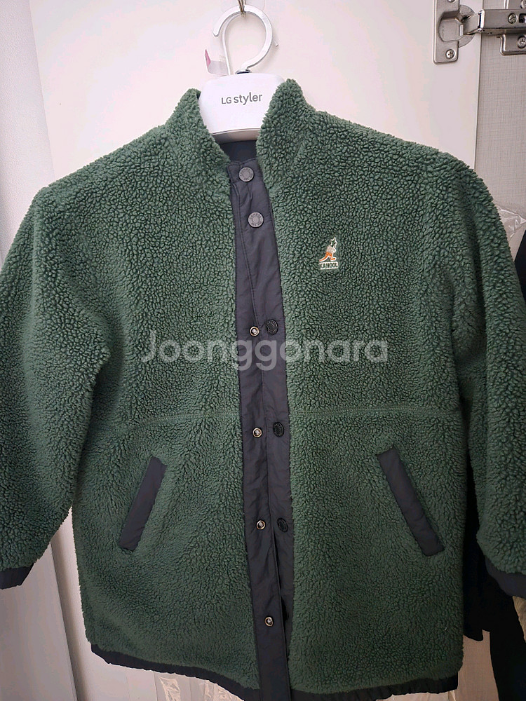 캉골 키즈 롱 리퍼서블 쉬어링 파카 120--5