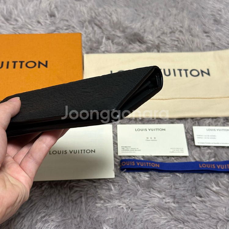 [풀구성] 루이비통 토뤼옹 브라짜 월릿 장지갑 블랙--6