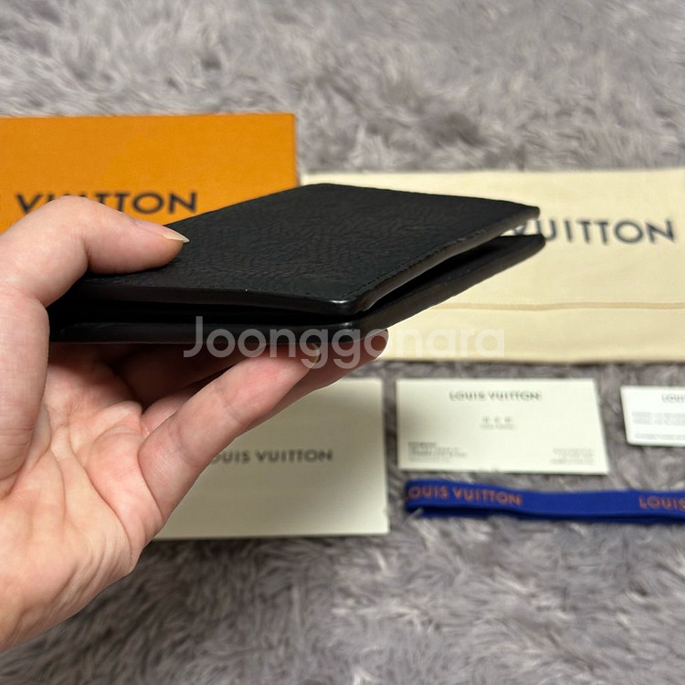 [풀구성] 루이비통 토뤼옹 브라짜 월릿 장지갑 블랙--7