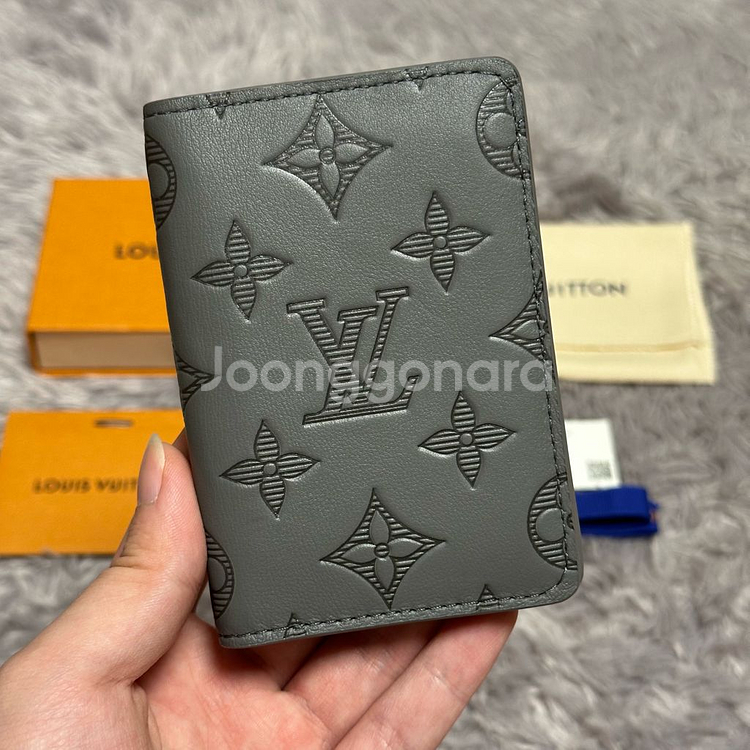 [풀구성] 루이비통 쉐도우 오거나이저 카드지갑 그레이--0