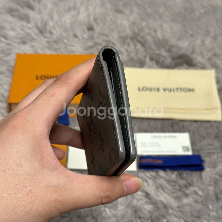 [풀구성] 루이비통 쉐도우 오거나이저 카드지갑 그레이--3