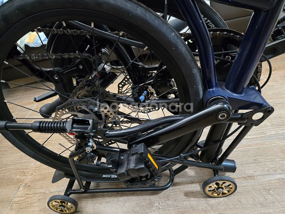 트라이폴드 자전거 비올리 민트 T9D플러스 블루 유사브롬톤--6