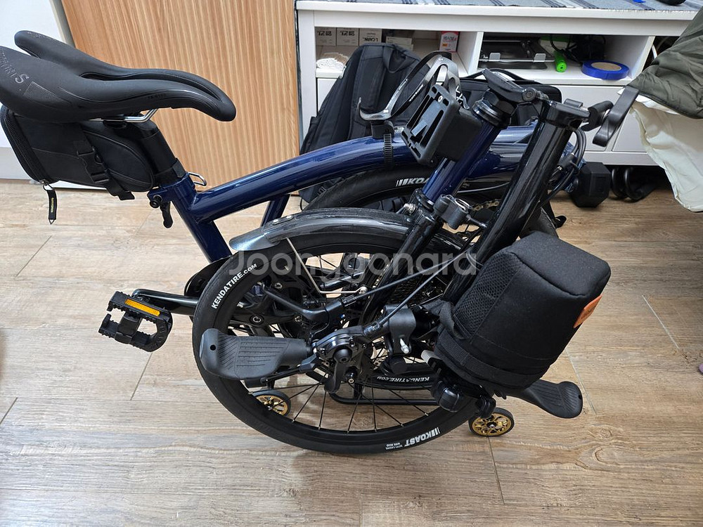 트라이폴드 자전거 비올리 민트 T9D플러스 블루 유사브롬톤--7