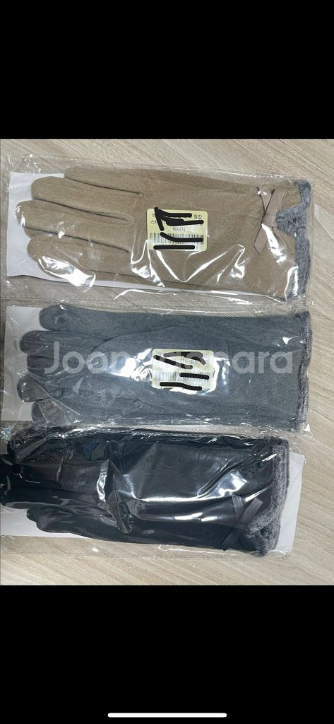 여성용 털 장갑--2