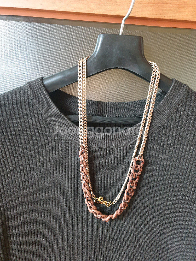 (새제품)슬림핏 골지 롱니트 브라운--7