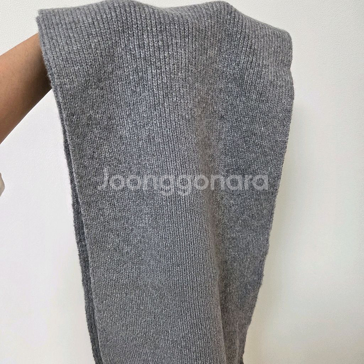 와이케이 돌핀 니트 머플러 그레이--5