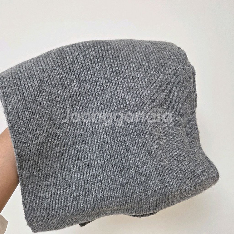 와이케이 돌핀 니트 머플러 그레이--4