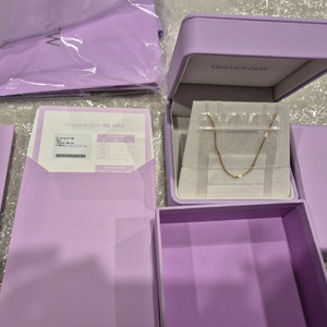 골든듀 리미니 18인치 옐골 체인 (새상품)