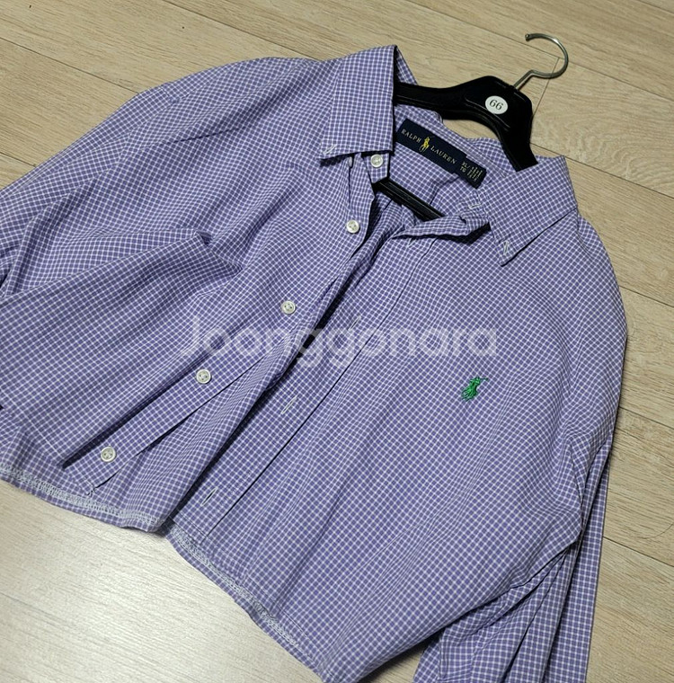 폴로 랄프로렌 크롭 체크 셔츠 김코디 커스텀 빈티지--2