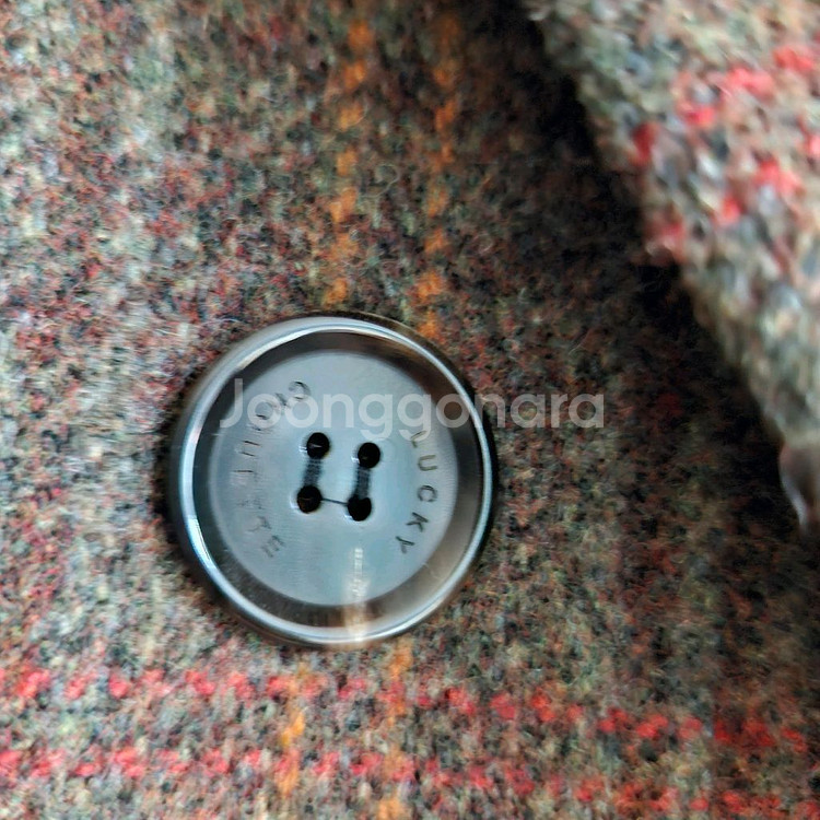 럭키슈에뜨 클래식 체크 더블 코트(새상품 수준)--6