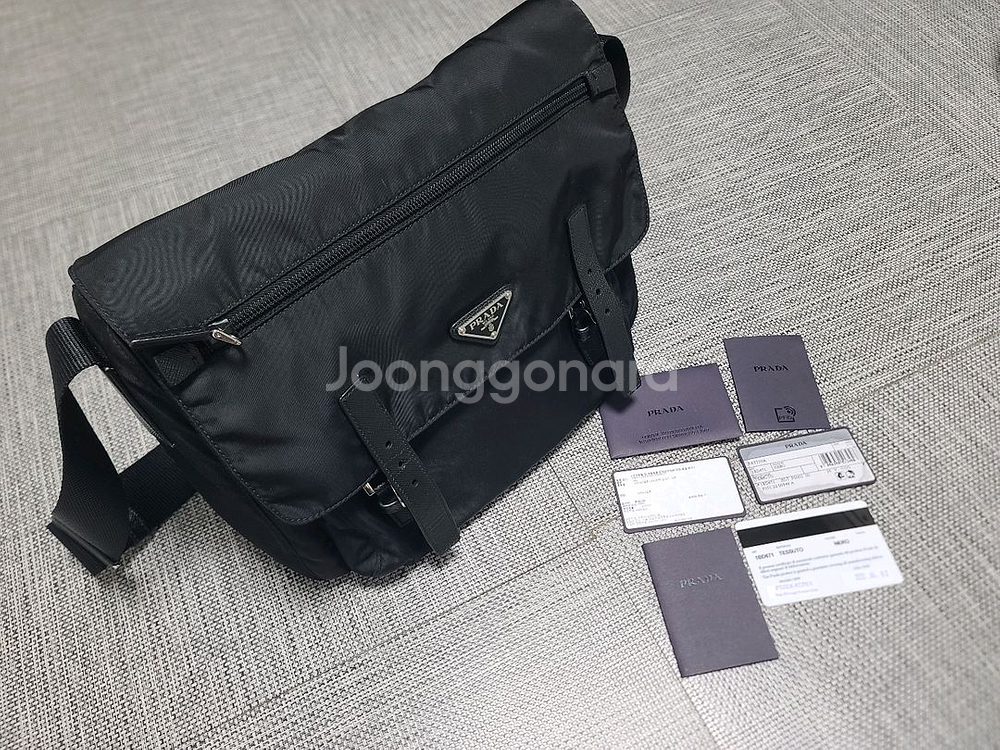 프라다 사피아노 숄더 크로스백 1bd671 메신저백 미디움--0
